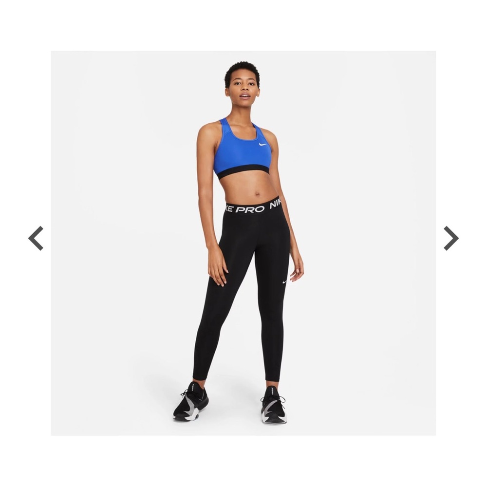 Nike Women's Pro Swoosh Padded Sports Bra Size L Periwinkle Blue
